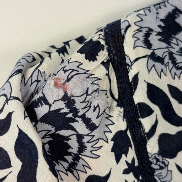 Lucky Brand Women's Boho Peasant Long Sleeve Blouse Top Sz XL Gypsy Hippie FLAW - Picture 6 of 11